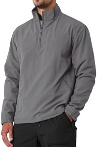 Men's Casual Quarter Zip Pullover Golf Windbreakers Athletic Lightweight Jacket Hiking Running Sweatshirt with Pockets