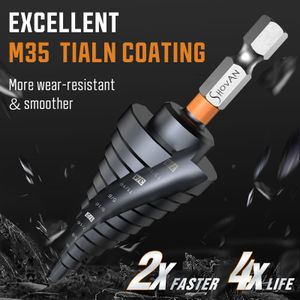 Premium HSS M35 Cobalt Step Drill Bit Set, 3-Piece – TiAlN Coated for Metal, Wood, Plastic