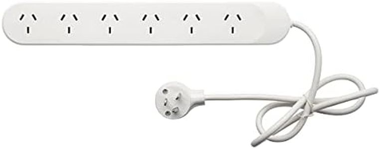 HPM Standard 6 Outlet Powerboard White