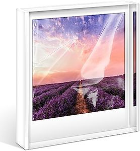 WINKINE Polaroid Frame for Polaroid i-Type/600/SX-70 Film, 4.2” x 3.5” Acrylic Picture Frame for Polaroid Film, Polaroid Display Photo Frame, Instax Polaroid Film Frames, Polaroid Frames for Pictures