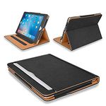 MOFRED® Black & Tan Apple iPad 9.7 inch 5th/ 6th Generation Executive Leather Case-Voted by "The Daily Telegraph" as #1 iPad Case! (iPad Models A1822, A1823, A1893, A1954)