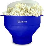 Salbree The Original Microwave Popcorn Popper, Silicone Popcorn Maker, Collapsible Microwavable Bowl - Hot Air Popper - No Oil Required - The Most Colors Available (Blue)