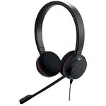 Jabra Evolve 100-55900000-99 20 UC Wired On Ear Headset with Mic (Black)