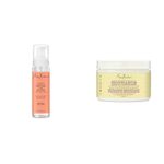 SheaMoisture Frizz-Free Curl Mousse for Curly Hair (222 ml) + Strengthen & Restore Leave-In Conditioner for Dry Hair (340 ml)