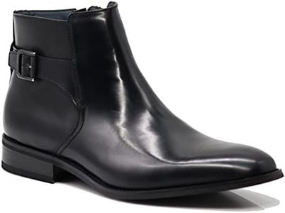 Enzo Romeo WT10 Men's Western Cowboy Motorcycle Ankle Boots, Black (Mcv), 8.5