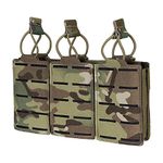 IDOGEAR Tactical Mag Pouch Open-Top Triple Molle Magazine Pouch for M4 M14 M16 AK AR15 556 Rifle Magazines (Multi-camo)