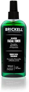 Brickell Men's Balancing Face Toner for Men, Natural and Organic Alcohol-Free Facial Toner with Witch Hazel, 8 Ounce, Scented