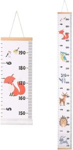 Baby Growth Chart Hanging Ruler Wall Decor, Growth Height Measuring Ruler for Kids Bedroom Decoration, Canvas Removable Growth Height Chart 79" x 7.9" (Style B)