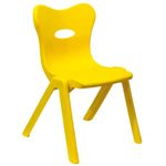 RUDRAMS Plastic Kids Chair || Strong & Durable Chair for Kids || Virgin Material Kids Chairs for 2 to 5 Years || Portable Kids Chair for 1 Year+ || Chairs for Kids Sustain Upto 100 kg (Yellow - Heart)