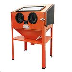 DFC Sand Blasting Cabinet Abrasive Bead Grit Blaster Sandblaster 220L Orange