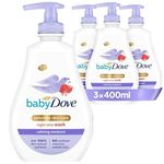 Baby Dove Calming Moisture Head to Toe Wash – Gentle Chamomile Baby Wash for Sensitive Skin, Relaxes & Soothe Before Bed, 3 x 400ml