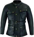 Mens Motorcycle Jacket, Premium CE Armour Genuine Nappa Cowhide Leather Bikers Jacket For Riding Touring (3XL)