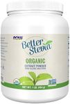 NOW Foods BetterStevia Organic Zero-Calorie Extract Powder, Keto Friendly, Suitable for Diabetics, No Erythritol, 1 Pound