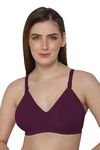 Intimacy Nursing Maternity Feeding Bra with Front Opening and Adjustable Straps Seamless Non-Wired Non-Padded Medium Coverage Comfortable Support Bra for Women Wine