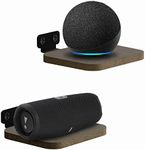 Aiweiwa Universal Speaker Wall Mount for Most of Speaker Shelf, Adjustable Wall Shelf for Bose, LG, Sonos, Sony, Klipsch, JBL Speaker Mount, Wooden Floating Wall Shelves with Hardware Kit, Set of 2