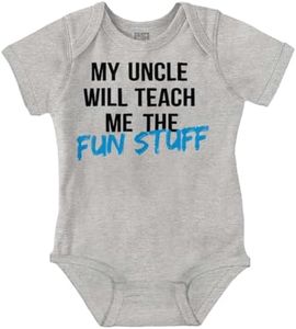 Brisco Brands My Uncle Will Teach Me The Fun Stuff Baby Romper Boys or Girls