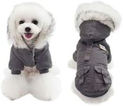 DYAprWu Warm Dog Hooded Trench Coat