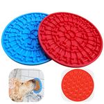 Bangp Dog Lick Mat 2 Pack,Dog Slow Feeders for Boredom & Anxiety Reduction,Dog Lick Pad with Suction Cups,Snuffle Mat for Dogs,Dog Puzzle Toys,Dog Calming Mat for Bathing,Grooming and Nail Trimming