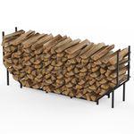 6FT Firewood Rack for Fireplace Fire Wood Holders Wood Storage Heavy Duty Metal Wood Log Rack Outdoor Indoor Adjustable Fire log Rack