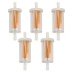 Wellsking 5Packs 695666 Fuel Filter for Briggs & Stratton 845125 691035 5065 5065D 5065K 493629 MTD Craftsman Cub Cadet Troy Bilt Lawn Mower Tractor