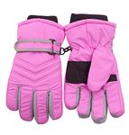 Waterproof Winter Gloves Thinsulate Snow Ski Gloves For Kids Boy girls light pink