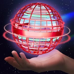 Sosuy 2026 Flying Orb Ball for Kids, Magical Hover Galaxy Cosmic Boomerang Space Floating Mini Hand Rotating Drone Stocking Stuffer Xmas Toys for Boys Girls Teen Age 6 7 8 9 10+ Red