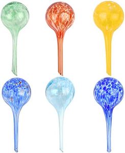 6Pcs Plant Watering Balls for Plant Watering Bulbs, Glass Self Watering Globes, 150ML Volume, Automatic Plant Watering Globe Watering Devices Perfect for Vacation Plant Indoor & Outdoor (6 x 15CM)