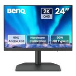 BenQ SW242Q 24-inch 2K 16:10 Photographer MacBook/Windows Compatible Monitor, 99% Adobe RGB, 98% P3, Hardware Calibration, 90W USB-C, TUV Anti-Reflection Cert., 16-bit 3D LUT, HDR10