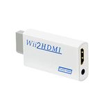 TCOS TECH Wii to HDMI 1080P+3.5mm Audio Wii2HDMI Converter Adapter Supports All Wii Display Modes, HDMI Video Capture Card (WII-to-HDMI)