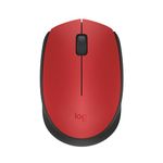 Logitech M170 Wireless Mouse for PC, Mac, Laptop, 2.4 GHz with USB Mini Receiver, Optical Tracking, 12-Months Battery Life, Ambidextrous - Red