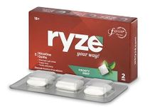 RYZE Frosty Mint Nicotine Gum 2 gm | Pocket-Friendly Pack of 10 (30 gums) | Freedom from Smoking & Tobacco | Easy on Throat | WHO & FDA Approved | Sugar Free | Teeth Whitening