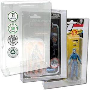 MALKO 6 Pack Protector Display Case for Carded 3.75 Inch Action Figures | Compatible with: Star Wars | Marvel | G.I Joe | 0.5 MM Thick Plastic