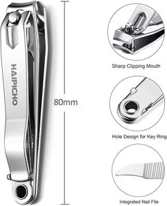 Heavy Duty Stainless Steel Nail Clipper – Thick Toenail & Fingernail, Silver