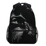 Oarencol Cute Print Style Cat Black
