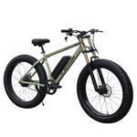 Neelam Fat Bike 4.0 Unisex Electric Bicycle 26T | 36V 350W Battery | 10.4Ah | Double Crown Suspension Fork | Disk Brake | LED Display | PU Foam Saddle |Khaki