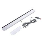 AYNEFY Sensor Bar for WII Infrared IR Signal Ray Wired Receiver Amp Stand Console Replacement Motion Bars and WII WIIU Game Sensors Includes Clear Stand