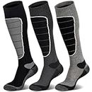 Hylaea Merino Wool Ski Socks, Cold Weather Socks for Snowboarding, Snow, Winter, Thermal Knee-high Warm Socks, Hunting