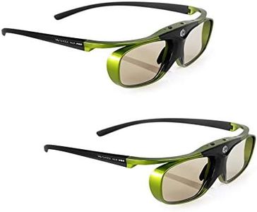 2 x Hi-Shock DLP Pro Lime Heaven DLP Link 3D Active Glasses for 3D DLP Projectors from Acer, BenQ, Optoma, Viewsonic | Compatible with PPA5610 / E4W [96-200 Hz | Battery | 32g | Rechargeable]