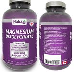 Naka Platinum MAGNESIUM BISGLYCINATE, Superior Absorption, 200 mg PURE Elemental Magnesium per 1 capsule BONUS SIZE 300 Veggie Capsules (260 + 40 FREE)