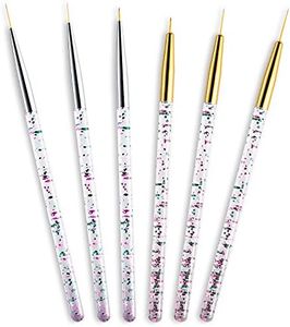 6 Pieces Makeup Brush Line Fine Point Eyeliner Brush Eye Makeup Gel Eyeliner Brush Eyeliner Brush Applicators Cosmetic Eye Wands Eyeliner for Water Activated Eyeliner Makeup Tool, Silver and Golden