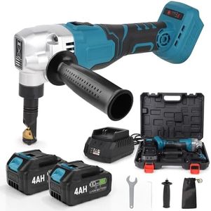 Cordless Metal Nibbler with 2x4.0Ah Batteries, 3 Speeds Adjustable