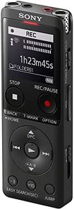 Sony Icd-UX570 MP3/LPCM Digital Voice Recorder (Dictaphone) with Built-in USB, 4GB, OLED Screen - Black (International Version)