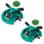 Tusmad Automatic 360 ° Rotating Adjustable 3 Arm Lawn Water Sprinkler for Watering Garden Plants/Hose Irrigation Yard Water Sprayer (Sprinkler Pack 2)