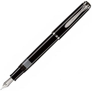 Pelikan Classic M205 Black Fountain Pen in Silver Gift Box, Medium Nib, 1 Set Each (971986)