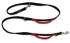 HALTI Control Lead Size Large Black, 2m, Professional Dog Lead to Stop Pulling on the Lead, Perfect for Puppy Walks, Easy to Use Double-Ended Dog Training Lead with 2 Handles