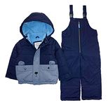 Carter's Boys' Heavyweight 2-Piece Skisuit Snowsuit, Navy Bear, 24 Months