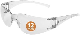 KLEENGUARD 25627 V10 Element Safety Glasses, Clear Lenses with Clear Frame (Pack of 12)