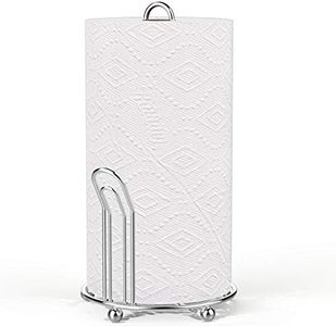 SimpleHouseware Kitchen Paper Towel Holder Countertop, Free Standing Roll Holder, Chrome