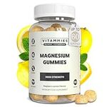Vitammies Vegan Magnesium Gummies | 60 Gummies | High Strength | Magnesium Citrate 1800mg Gummy | Provides 200mg Elemental Mag. | Chewable Supplements for Women & Men | Gluten Free