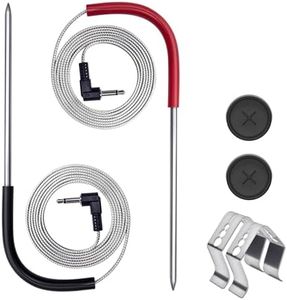 2-Pack Meat Probe for Pit Boss Pellet Grill, Temperature Probes Replacement Parts 3.5mm Plug Thermometer Smoker Temp Accessories